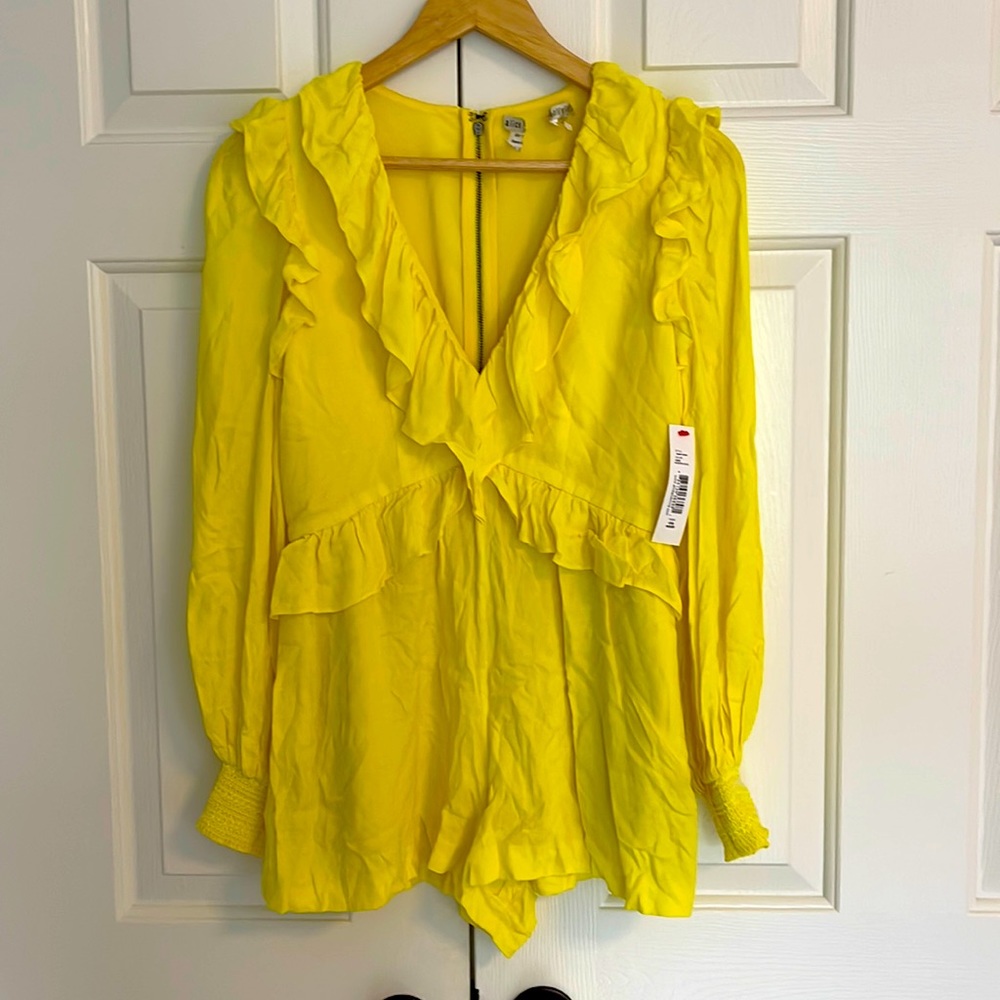 Alice & Olivia yellow rompers